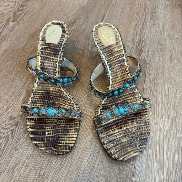 vintage y2k snake skin kitten heels - Picture 3 of 8